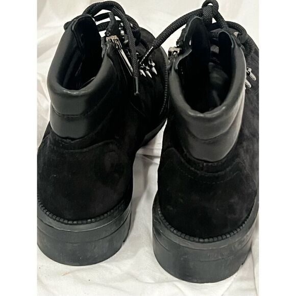 Aquatalia Women's Black Liviana Weatherproof Suede Hiking Bootie Size 9 NWOT - Picture 5 of 8